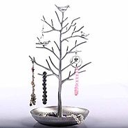 Jewelry Holder / Jewelry Organizer ,eBerry® Silver Birds Tree, Jewelry Stand Display for Hanging Earrings,Necklace,Br...