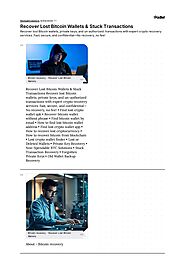 Recover Lost Bitcoin Wallets Stuck Transactions by keysrecovery - Issuu