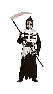 0399 - "GRIM REAPER" (tunic with rib cage, belt, hooded mask)