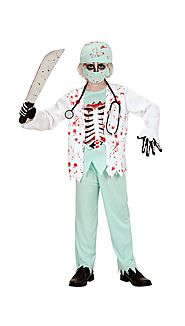 0576 - ZOMBIE DOCTOR (bloody jacket with shirt & bones chest, pants, hat, face mask, stethoscope)