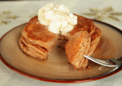 Whole Wheat Gingerbread Pancakes with Brown Sugar Whipped Cream