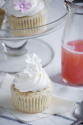 Grapefruit Poppy Seed Cupcakes with Strawberry Rhubarb Jam and Cream Cheese Swiss Meringue Buttercream