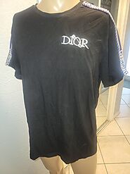 Own the Elegance: Christian Dior Men's Relaxed Fit Black Cotton Jersey T-Shirt – Size 3XL