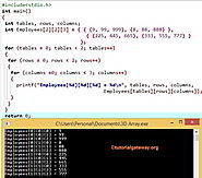 Multi Dimensional Array In C Programming