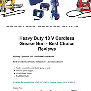 Heavy Duty 18 V Cordless Grease Gun - Best Choice Reviews