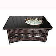 Outdoor GreatRoom Naples Chat Height Gas Fire Pit Coffee Table