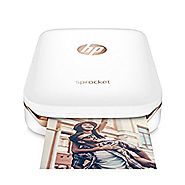 HP Sprocket Portable Photo Printer, print social media photos on 2x3 sticky-backed paper - white (X7N07A)
