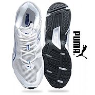 Puma Aquil Ind White & Cobalt Blue Running Shoes for Men