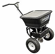 Buyers SaltDogg WB100B 1.5 Cubic Foot/100-Pound Capacity Poly Walk Behind Snow Broadcast Spreader With Carbon Steel F...