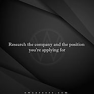Research the company and the position