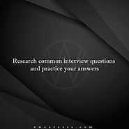 Research common interview questions