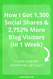 How to Promote Your Blog to Attract 1,300 Social Shares & 2,752% More Referral Traffic – MarketDoc