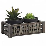 Set of 2 Planters with Garden Tray
