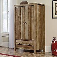 Sauder Dakota Pass Armoire in Craftsman Oak