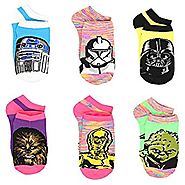 Star Wars Girls Womens 6 pack Socks (Little Kid/Big Kid/Teen/Adult)