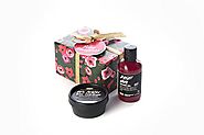 Lush Rosy Christmas Gift Box Set - 3.3oz Rose Jam plus 1.5 Ro's Argan Body Conditioner