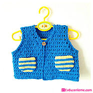 Erkek Bebek Örgü Yelek Modelleri