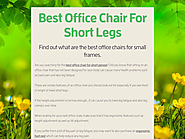 Best Office Chair For Short Legs