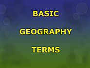 Basic geography terms