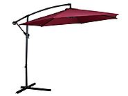 Patio Umbrella Offset OutDoor 10ft Garden Deck Cantilever Hanging Canopy Umbrella