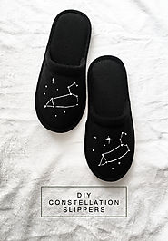 DIY Constellation Slippers