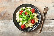Seasonal Broad Bean Risotto with Balsamic Glazed Cherry Tomatoes