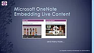 Microsoft OneNote - Embedding Live Content