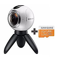 Samsung Gear 360 Degree Spherical Camera (SM-C200) + Micro SD 32GB Spherical Camera SM-C200 for Galaxy S7, S7 Edge, S...
