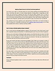 Way of Getting Quick Appliance Repairing Services