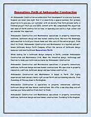 Renovations Perth at Ambassador Construction