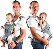 Baby Carrier 6 in 1 | Erogonomic Baby Sling Carrier W/Pockets| 100% Organic Cotton Fabric | Breathable 3D Mesh Materi...