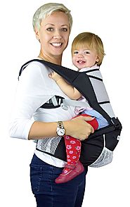 NimNik Baby Sling Carrier Ergonomics Lightweight Hipseat with Lumbar Support, 4 in One Back 2 Front Facing Comfort Po...