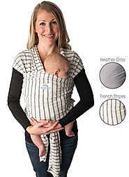 Baby Wrap Carrier, Stripes, Easy To Put On— Swaddle Blanket for Close Comfort — Adjustable Breastfeeding Cover — Ligh...