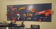 Nerf gun pegboard wall