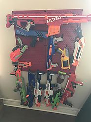 Nerf gun wall rack