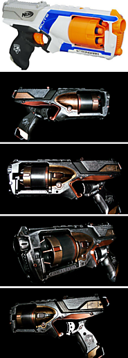 Nerf Strongarm Custom Artwork Pro-Painted Steampunk Prop Replica
