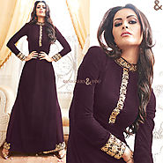 Striking Purple Georgette Designer Ethnic Wear Suit