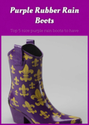 Purple Rubber Rain Boots