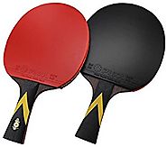 PASOL 6 Star Premium Ping Pong Paddle Professional Table Tennis Racket （Pack of 2 )