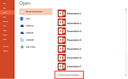 Recover unsaved presentations You probably experienced