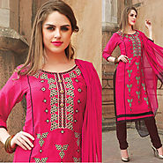 Pink Color Designer Cotton Salwar Kameez
