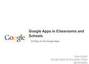 32 Ways to Use Google Apps in the Classroom