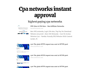 Cpa networks instant approval