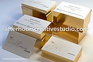 Cheap Gold Foil Business Cards | After Hours Creative