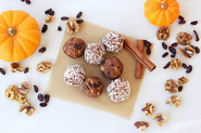 No-Bake Pumpkin Spice Cookie Balls (Gluten-free, Vegan + Sugar-free)