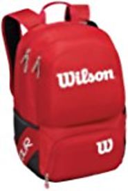 Wilson Match II Bkrd - Bolsa de tenis, color negro / rojo, talla única