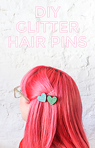 DIY Glitter Hair Pins - The Crafted Life