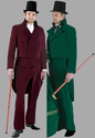 Deluxe Victorian Gentleman Christmas Carol Costume- Theatrical Quality (XL, Green)