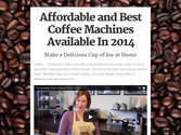 Affordable and Best Coffee Machines Available In 2015