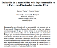 Evaluación de la accesibilidad web. Experimentación en la Universidad Nacional de Asunción.
